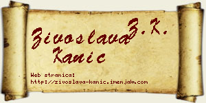 Živoslava Kanić vizit kartica
